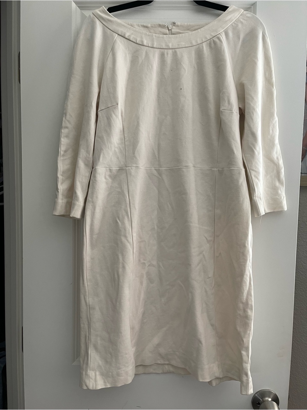 Banana Republic Cream Boatneck Midi Dress
